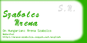 szabolcs mrena business card